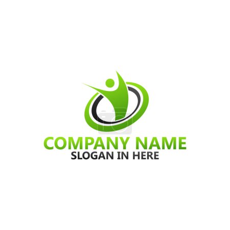 Illustration for Green leaf logo template vector icon illustration design - Royalty Free Image
