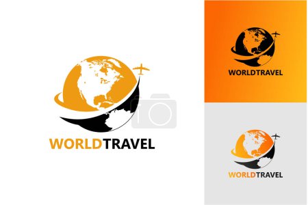 Téléchargez les illustrations : Modèle de logo de voyage illustration vectorielle design - en licence libre de droit