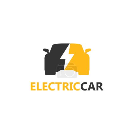 Illustration for Electric car logo template vector icon illustration design - Royalty Free Image
