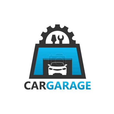 Illustration for Car service logo design vector template - Royalty Free Image