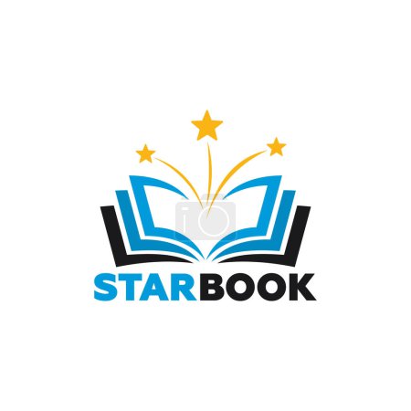 Illustration for Star Book Logo Template Design Vector, Emblem, Design Concept, Creative Symbol, Icon - Royalty Free Image