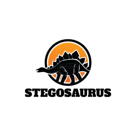 Illustration for Stegosaurus Logo Template Design Vector - Royalty Free Image