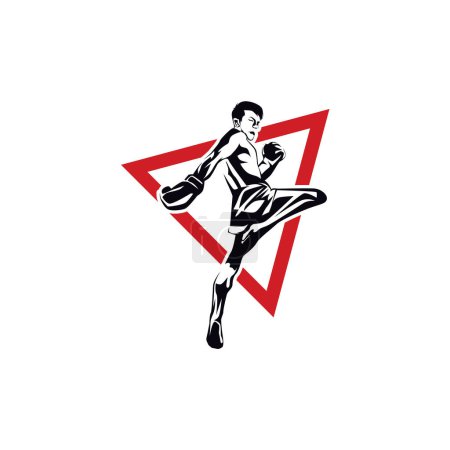 Illustration for Mix Martial Art Logo Template Design - Royalty Free Image