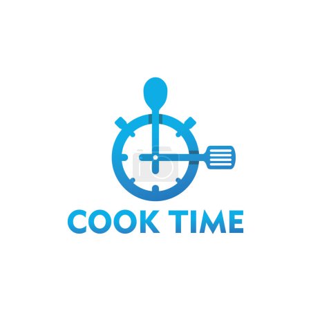 Téléchargez les illustrations : Cook Time Logo Template Design - en licence libre de droit
