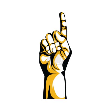 Illustration for Gesture Hand index finger Logo Template Design Vector - Royalty Free Image