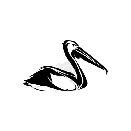 Illustration for Pelican Bird Logo Template Design Vector - Royalty Free Image