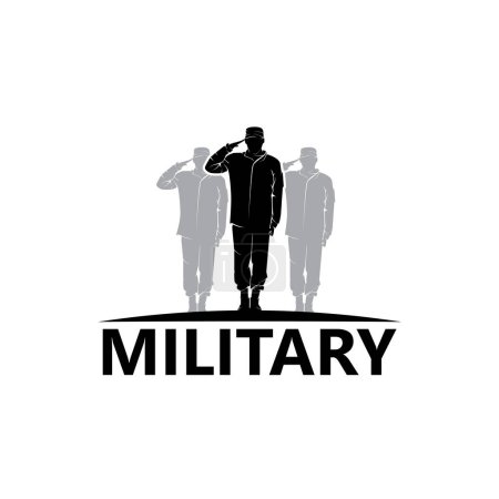 Illustration for Military Soldier Logo Template Design Vector - Royalty Free Image