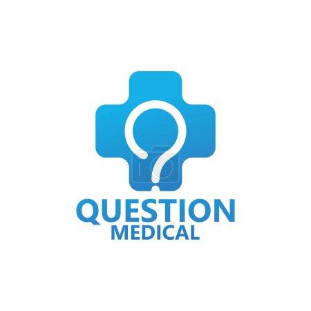 Téléchargez les illustrations : Question medical logo template design - en licence libre de droit