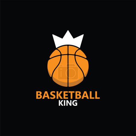 Illustration for Basketball king logo template design - Royalty Free Image