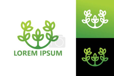 Ilustración de Plant logo template design vector - Imagen libre de derechos