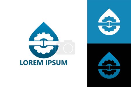 Illustration for Plumbing gear logo template design vector - Royalty Free Image