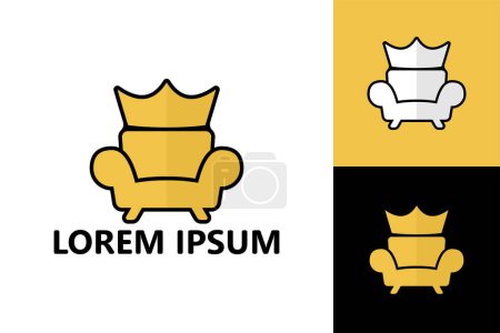 Téléchargez les illustrations : Furniture king logo template design vector - en licence libre de droit
