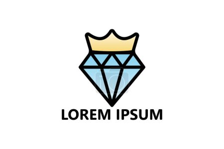 Téléchargez les illustrations : Diamond queen logo template design vector - en licence libre de droit