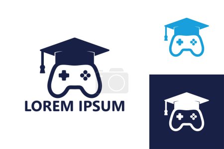 Ilustración de Gaming study logo template design vector - Imagen libre de derechos