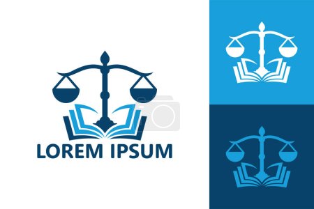 Ilustración de Law study logo template design vector - Imagen libre de derechos