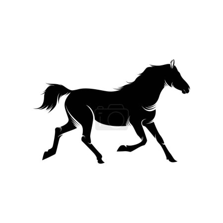Téléchargez les illustrations : Modèle de logo de cheval vecteur de conception - en licence libre de droit