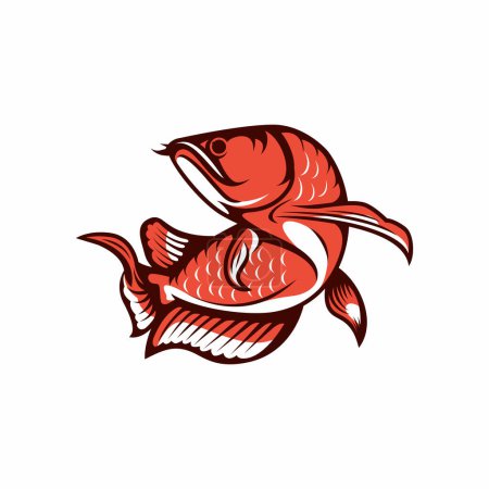 Illustration for Fish logo template design vector illustration - Royalty Free Image