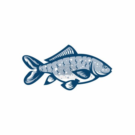 Téléchargez les illustrations : Fish logo template design vector illustration - en licence libre de droit