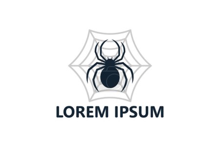 Ilustración de Spider web logo plantilla diseño vector - Imagen libre de derechos