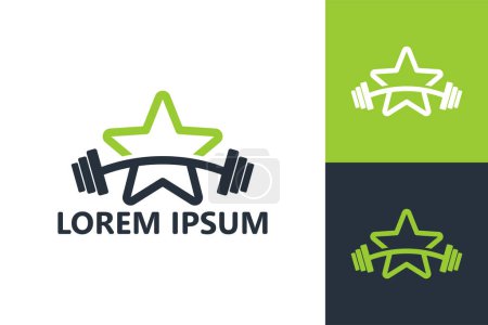 Illustration for Star gym logo template design vector - Royalty Free Image