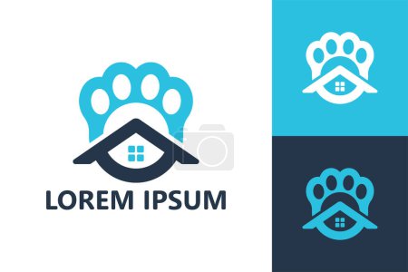 Téléchargez les illustrations : Pets house logo template design vector - en licence libre de droit