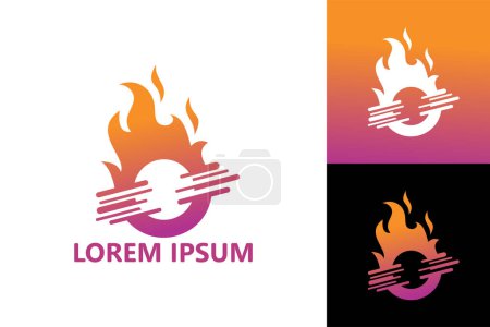 Téléchargez les illustrations : Digital fire logo template design vector - en licence libre de droit