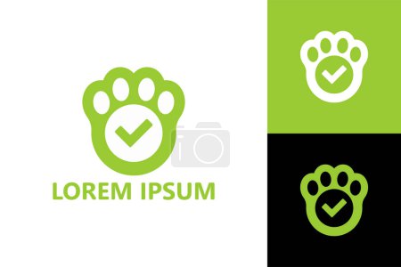Pets check logo template design vector