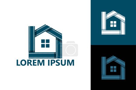 Ilustración de Movie house logo template design vector - Imagen libre de derechos