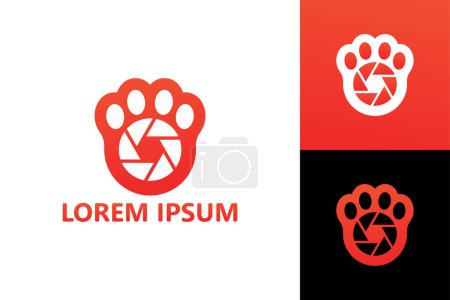 Illustration for Pets photography logo template design vector - Royalty Free Image