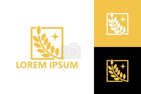 Illustration for Wheat logo template design vector - Royalty Free Image