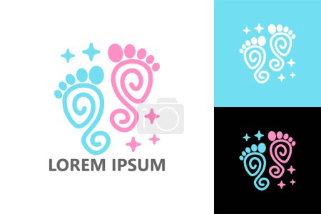Illustration for Baby foot logo template design vector - Royalty Free Image
