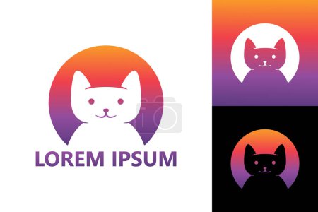 Illustration for Cat logo template design vector - Royalty Free Image