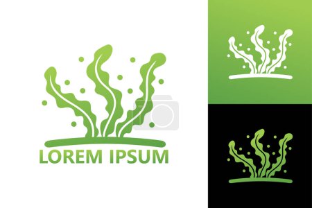 Téléchargez les illustrations : Seaweed logo template design vector - en licence libre de droit