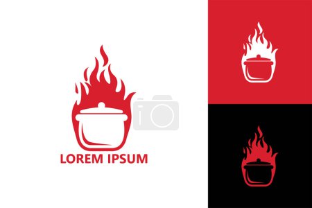 Téléchargez les illustrations : Modèle de logo de cuisson à ébullition chaude vecteur de conception - en licence libre de droit