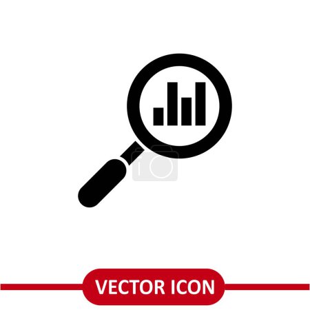 Market Research Icon , vector sign for Presentation, Website or Apps on white background..eps