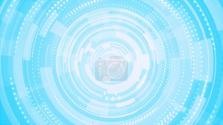 Foto de Círculo blanco azul brillante tecnología de fondo de alta tecnología. Diseño de futuro digital gráfico abstracto. - Imagen libre de derechos