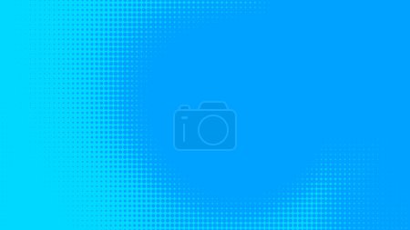 Photo for Dots halftone blue color pattern gradient texture with technology digital background. Dots pop art comics with summer background. - Royalty Free Image