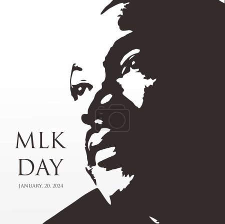 Ilustración de Martin Luther King Jr, Martin Luther king day - Imagen libre de derechos