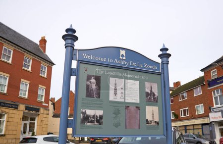 Foto de Señal de bienvenida a la ciudad en Ashby de la Zouch, Reino Unido - Imagen libre de derechos