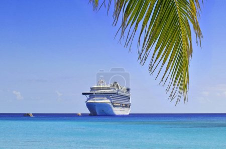 Photo for Large modern cruise ship moored offshore - Royalty Free Image