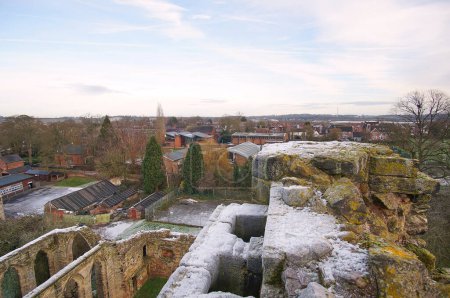Foto de Murallas del antiguo castillo y paisaje en Ashby de la Zouch, Reino Unido - Imagen libre de derechos