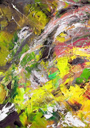 Photo for Abstract style oil painting on canvas - Royalty Free Image