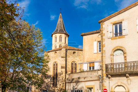 Téléchargez les photos : Clocher de l'église Saint Jean Baptiste, Castelnaudary, Aude, Occitanie, France - en image libre de droit