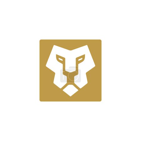 Foto de Diseño geométrico simple del logotipo de desgaste de la cabeza del león aa1 - Imagen libre de derechos