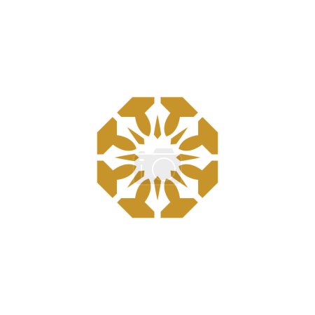 Foto de Estilo Idea de lujo patrón único colorido abstracto Mandala Logo diseño plantilla Vector a3 - Imagen libre de derechos