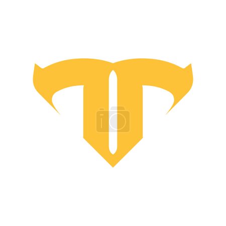Foto de T diseño del logotipo fácil pegadizo t símbolo a2 - Imagen libre de derechos