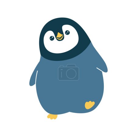 Photo for Vector illustration of a cute penguin. Isolated on white background - Royalty Free Image