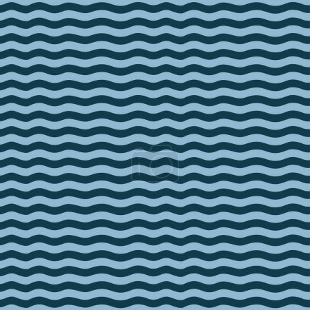 Photo for Vector seamless pattern with hand drawn striped waves - Royalty Free Image