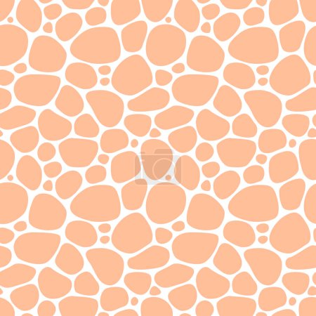 Photo for Trendy color of 2024 Peach Fuzz. Vector seamless monochrome pattern. Abstract glare on the water - Royalty Free Image