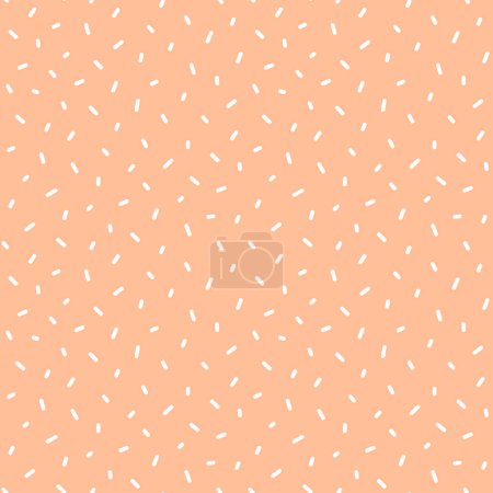 Photo for Vector abstract monochrome seamless pattern with chaotic lines. Trendy color of 2024 Peach Fuzz. Kawaii background - Royalty Free Image